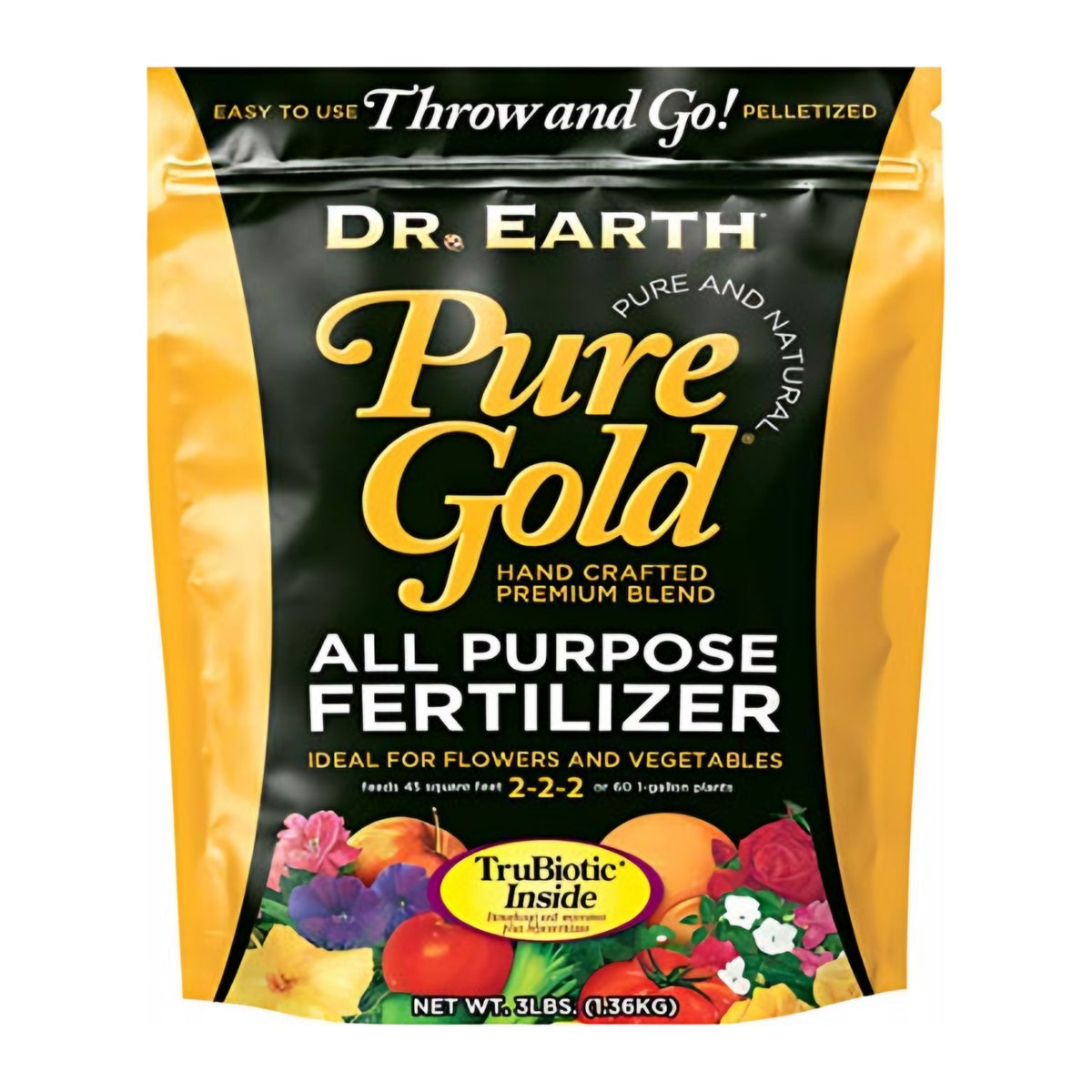 Dr. Earth Dr. Earth Pure Gold Organic All Purpose Fertilizer 2-2-2, 3 lb – Everyday Plant Nutrition