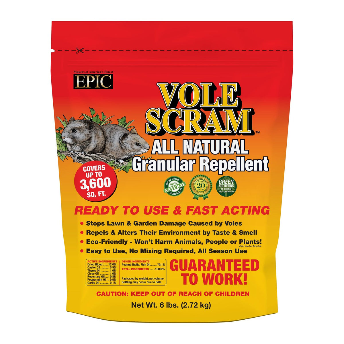 Epic Repellents Epic Repellents Vole Scram Natural Granular Repellent, 6 lb 6 lb