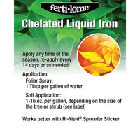 Fertilome Liquid Iron and Micronutrient Supplement application details