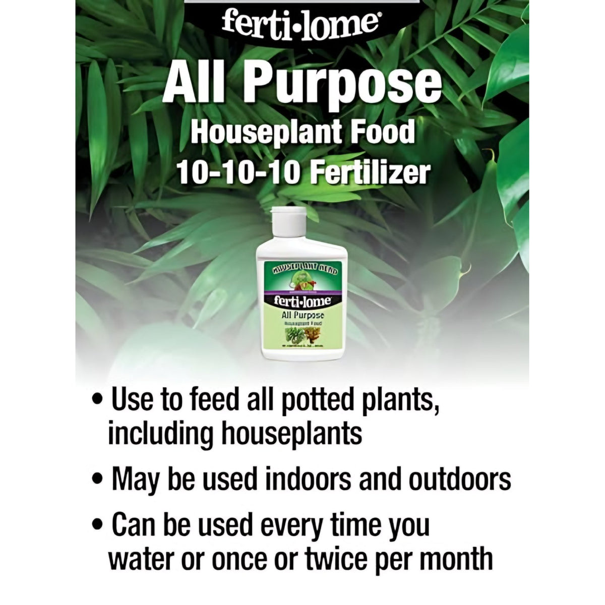 Fertilome All-Purpose Houseplant Food label and directions