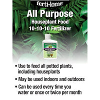 Fertilome All-Purpose Houseplant Food label and directions