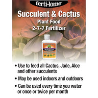 Fertilome Cactus and Succulent Plant Food application details