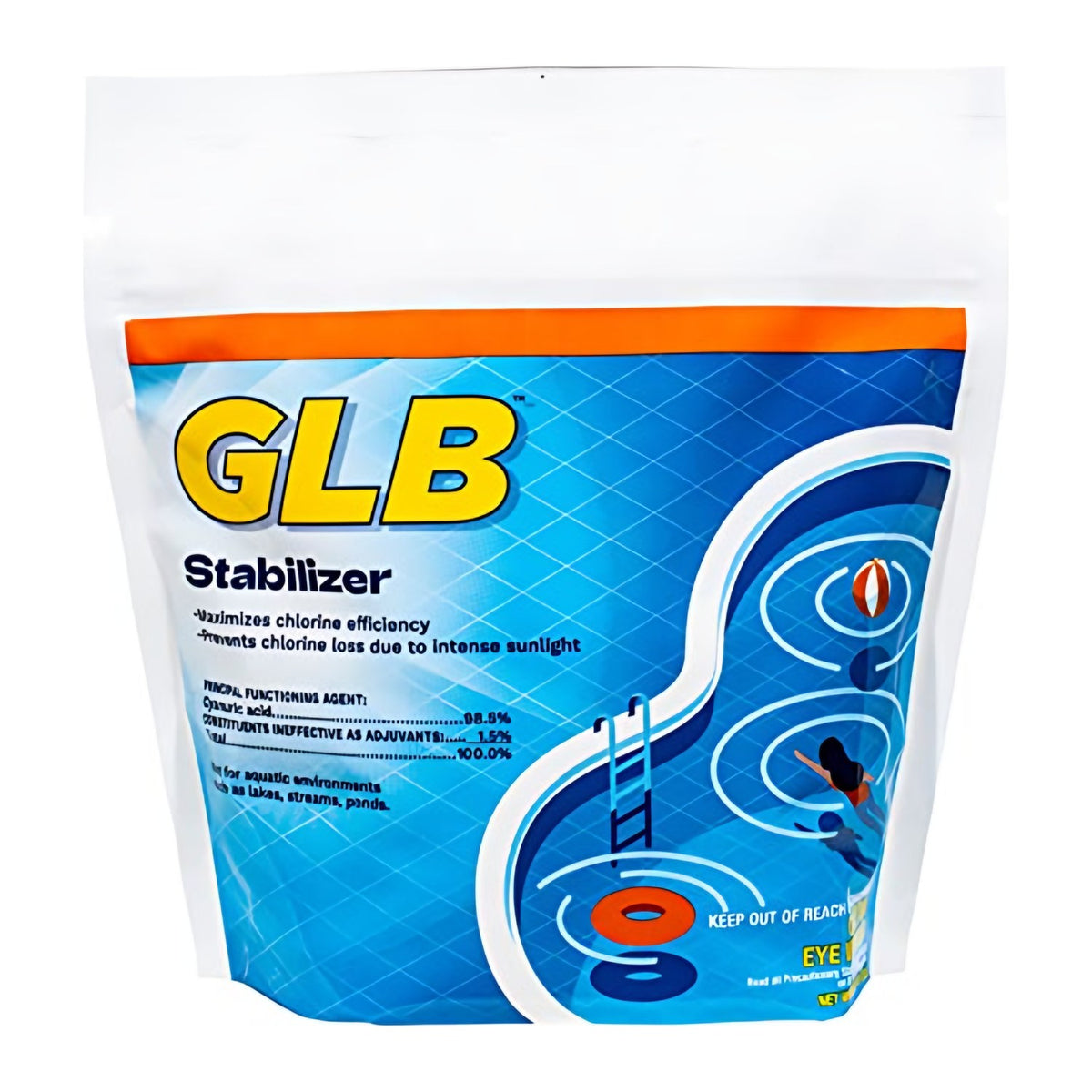GLB Pool Stabilizer, 1.75 lb – 100% Cyanuric Acid