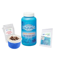 BAQUACIL Metal Control 1.3 lb – Prevents Stains from Iron, Copper & Other Metals – Protects Pool Surfaces – Includes Scum Socks & Test Strips