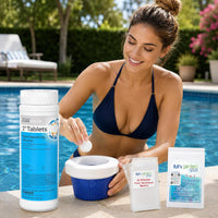 Haviland Durachlor 1 Inch Tablets 2 lb with My Garden Pool Scum Socks, Test Strip & Pool-IQ AI Assistant