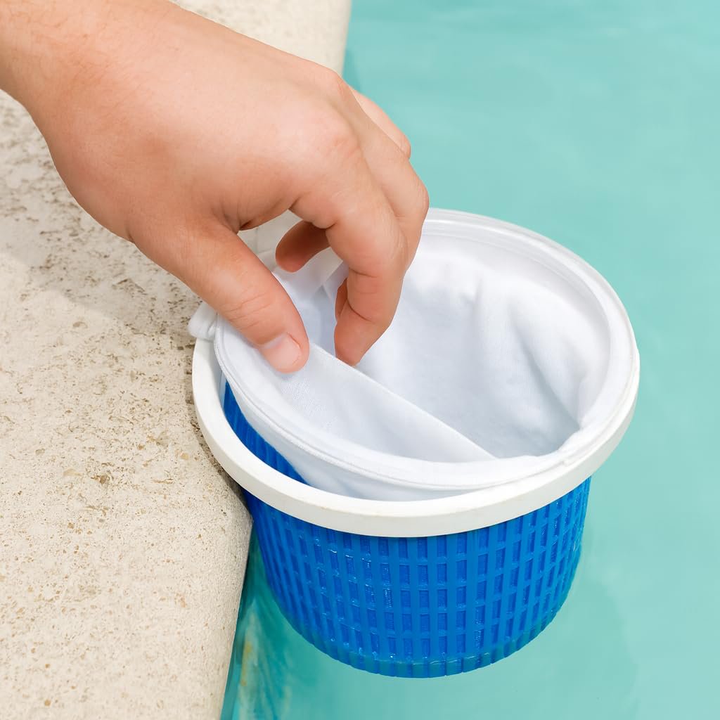 My Garden Pool Scum Socks for Pool & Spa Skimmer Baskets – 3 Pack Reusable Filter Socks Traps Oil, Dirt, Hair, and Debris – Protects Pump & Extends Filter Life