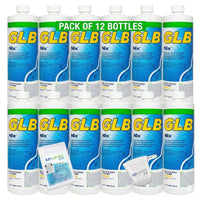 GLB NIX Algaecide 32 FL OZ 71221 with My Garden Pool 7 in 1 Test Strips and Measuring Cup, 12 Pack