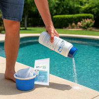 Drytec 5 lb Calcium Hypochlorite Pool Shock – Fast-Dissolving Chlorine Granules for Swimming Pools – Includes 2 Scum Socks & 7-in-1 Test Strips – My Garden Pool