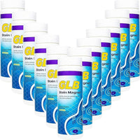 GLB Stain Magnet 2.5 LB (71020A) Pool Stain Control & Cleaner with My Garden Pool Skimmer Socks & Test Kit, 12-Pack