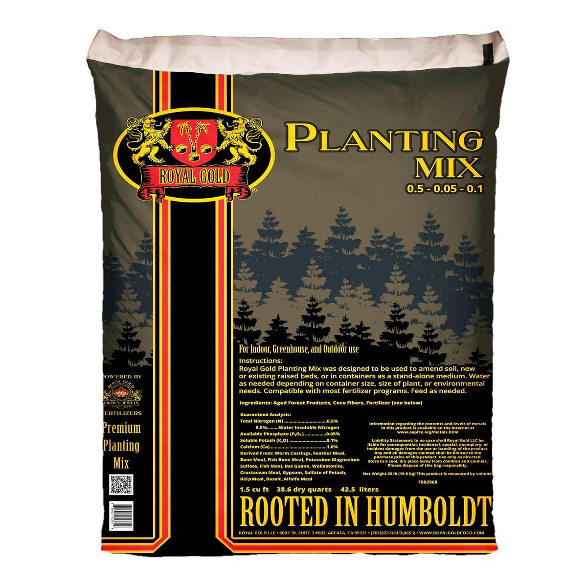 Royal Gold Planting Medium Mix 1.5 cu ft bag front