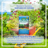 Espoma Organic Seed Starter Potting Soil 16 qt All Natural & Organic Seed Starting Mix with a My Garden Pool PH Soil Test Strips 20 ct, and Superior Gardening Claw Gloves