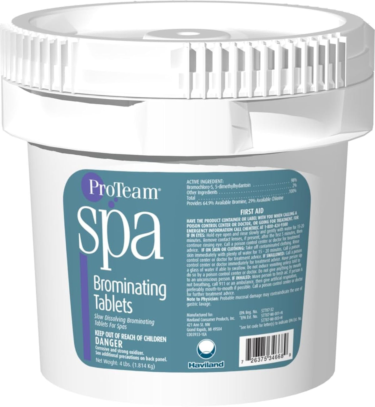 ProTeam Spa Brominating Tablets 4 LBS with My Garden Pool 20 Ct. Test Strips & Scum Sponge Oil-Absorbing Sponge for Hot Tubs and Pools
