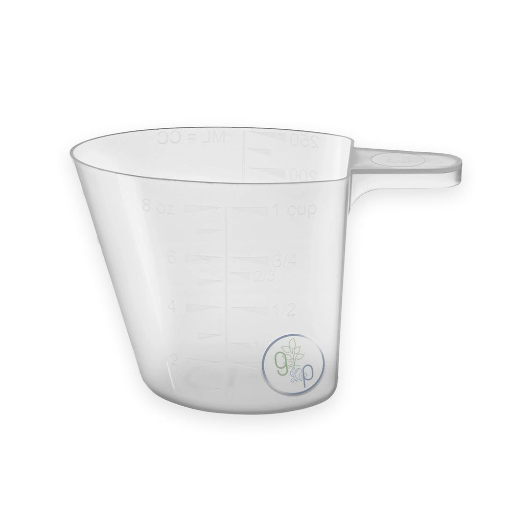 My Garden Pool 8 oz (250 cc) Natural Tapered Plastic Measuring Cup – Durable Reusable Measuring Tool for Pool & Spa Chemicals, Fertilizers, and Household Use
