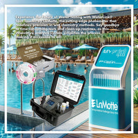 Lamotte WaterLink Spin Touch Kit; 3581 Mobile Spin Touch Lab, 4329 Chlorine/Bromine Plus Phosphate Disk, 50 ct; Carry Case and My Garden Pool Aquarium, Terrarium, Pool & Spa Test Strips, 100 ct.