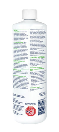 GLB Algae-X Algaecide 32 FL OZ 71100A with My Garden Pool 7 in 1 Test Strips, Measuring Cup and POOL-IQ AI Pool Assistant Access, 2 Pack