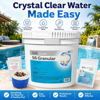 Haviland Durachlor 56 Granular 25 lb with My Garden Pool Scum Socks, Test Strip & Pool-IQ AI Assistant