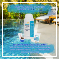 Pool Breeze 1" Chlorinating Tablets 88419 – 5 lb – Long Lasting Pool Chlorine – with My Garden Pool 7 in 1 Test Strips & Scum Socks