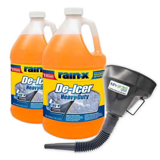 My Garden Pool Rain-X De-Icer Windshield Washer Fluid -25F, Two Pack, 2 x 1 Gallon - Ultimate Visibility, Protection Plastic Funnel Spout for Easy Pouring Hard-to-Reach Vehicles