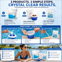 Haviland Durachlor 56 Granular 4 lb with My Garden Pool Scum Socks, Test Strip & Pool-IQ AI Assistant