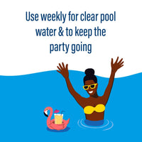 Poolife TurboBlu Clarifier – Concentrated Pool Water Clarifier for Clear Water – Boosts Filter Efficiency – Includes My Garden Pool Scum Socks, 7-in-1 Test Strips & Pool-IQ AI Assistant 2 Pack