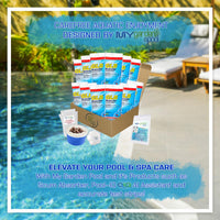 GLB Granular Chlorine 71001A 12 LBS (1 LBS x 12) with My Garden Pool Skimmer Sock and 7-in-1 Test Strips, 20 ct. – Powerful Chlorine Tablets for Clear Swimming