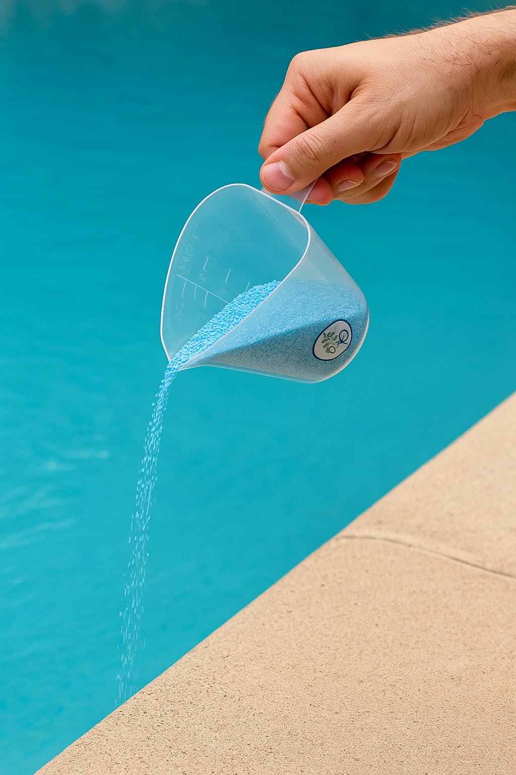 My Garden Pool 8 oz (250 cc) Natural Tapered Plastic Measuring Cup – Durable Reusable Measuring Tool for Pool & Spa Chemicals, Fertilizers, and Household Use