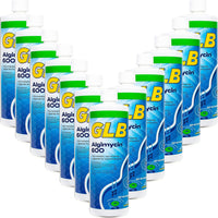 GLB Algimycin 600 Algaecide 32 FL OZ 71108A with My Garden Pool 7 in 1 Test Strips and Measuring Cup, 12 Pack