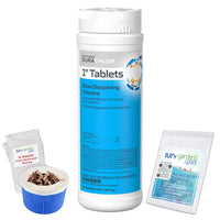 Haviland Durachlor 1 Inch Tablets 2 lb with My Garden Pool Scum Socks, Test Strip & Pool-IQ AI Assistant