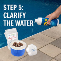 GLB Super Start-Up Pool Bundle – 4×1 lb Supersonic Shock, 2× Algimycin 2000, 2× Sequa-Sol, 1 lb Stabilizer, Super Blue – with My Garden Pool Skimmer Socks, Scum Sponge & Test Strips (20 ct)