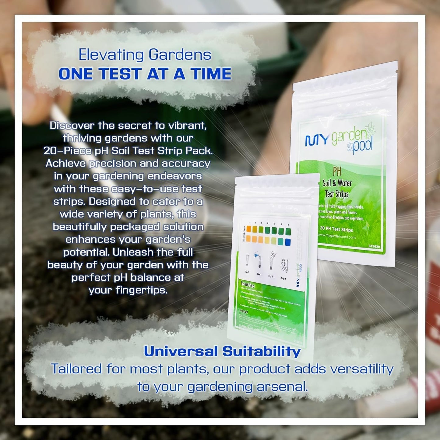 MYGP Organic Garden Lime; Raises Soil pH Contains pelletized dolomitic Lime for Organic Gardening; 5 lb with a My Garden Pool PH Soil Test Strips 20 ct, and Superior Gardening Claw Gloves - 2 Pack
