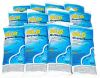 GLB Supersonic 73% Cal-Hypo Shock, 1 lb., Case of 12 Complete Pool Care Kit with My Garden Pool Skimmer Sock and 7-in-1 Test Strips, 60 ct. – Powerful Chlorine Shock for Clear Swimming Water