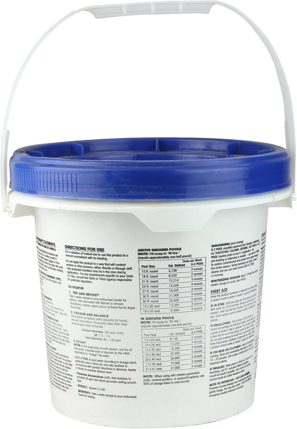 E-Z Pool Concentrated Pool Blend 20 LB - EZP20 with My Garden Pool 20 Ct. Test Strips & 2 Pack Pool Skimmer Socks and Pool-IQ, Smart Pool AI Assistant!