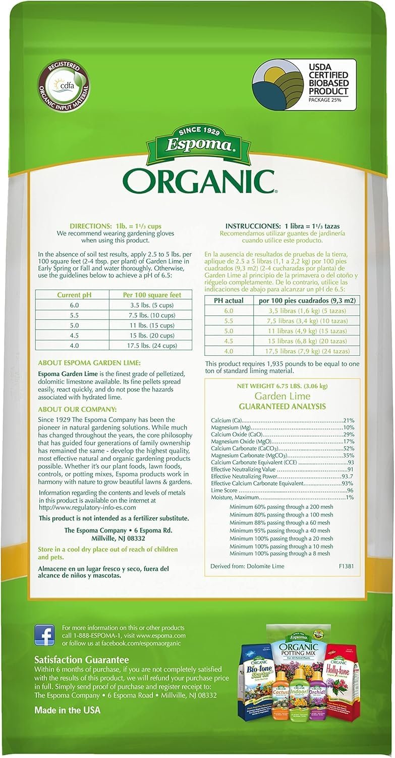 MYGP Organic Garden Lime; Raises Soil pH Contains pelletized dolomitic Lime for Organic Gardening; 5 lb with a My Garden Pool PH Soil Test Strips 20 ct, and Superior Gardening Claw Gloves - 2 Pack