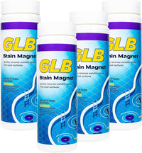 GLB Stain Magnet 2.5 LB (71020A) Surface Stain Treatment with My Garden Pool 2 Skimmer Socks & 7-in-1 Test Strips, 4-Pack