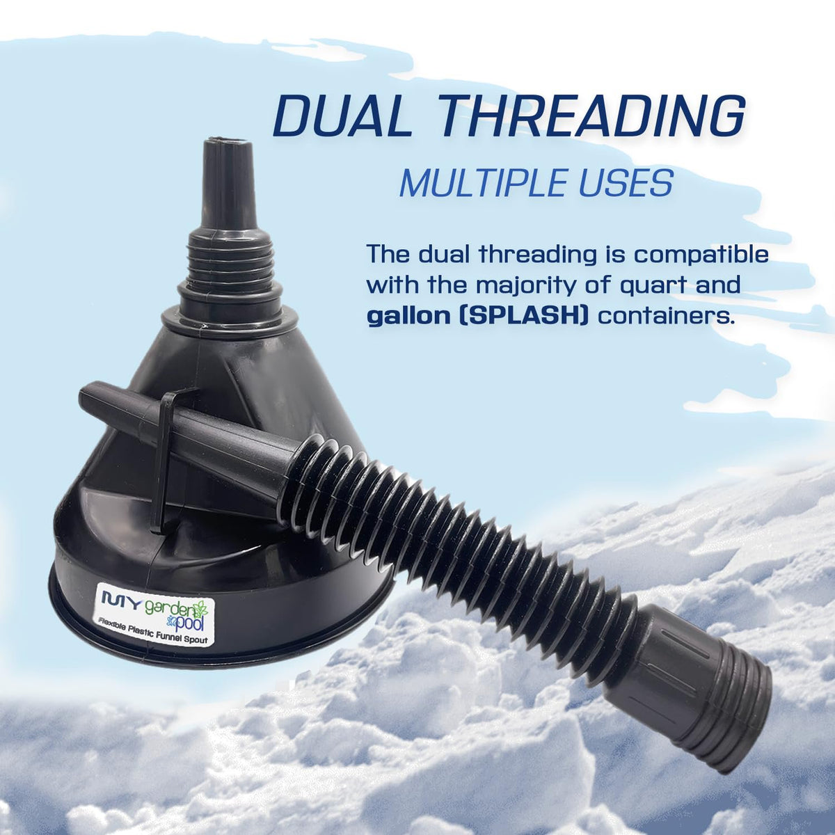 My Garden Pool Splash Purple -30 Weather Repel Windshield Washer Fluid 1 Gallon - Cold-Weather Defense Plastic Funnel Spout for Easy Pouring Hard-to-Reach Vehicles
