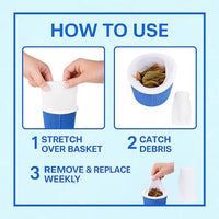My Garden Pool Skimmer Socks 30 ct – Ultra-Fine Mesh Pool Filter Savers – Universal Fit for Most Skimmer Baskets – Includes 20 ct 7-in-1 Water Test Strips for Pools & Spas