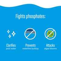 Poolife PhosFIGHT Plus – Phosphate Remover for Clear Water – Prevents Algae & Boosts Filter Efficiency – Includes My Garden Pool Scum Socks, 7-in-1 Test Strips & Pool-IQ AI Assistant 12 Pack