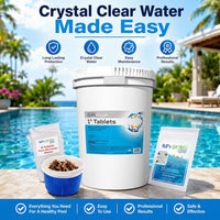 Haviland Durachlor 1 Inch Tablets 50 lb with My Garden Pool Scum Socks, Test Strip & Pool-IQ AI Assistant