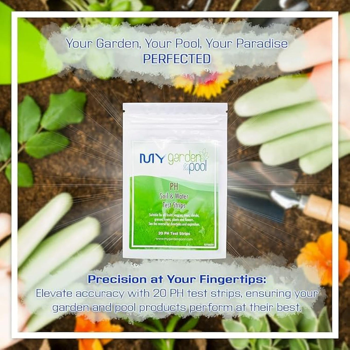 Espoma Organic Greenrock All-Natural Mineral Supplement and Fertilizer for Organic Gardening. for Flowers, Vegetables 7 LBS with My Garden Pool PH Soil Test Strips 20 ct, and Gardening Claw Gloves