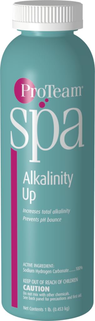 ProTeam Spa Alkalinity Increaser 1 LB for Hot Tub to Keep Alkalinity Up for Hot Tub Spa with My Garden Pool 20 Ct. Test Strips & Scum Sponge Oil-Absorbing Sponge for Hot Tubs and Pools