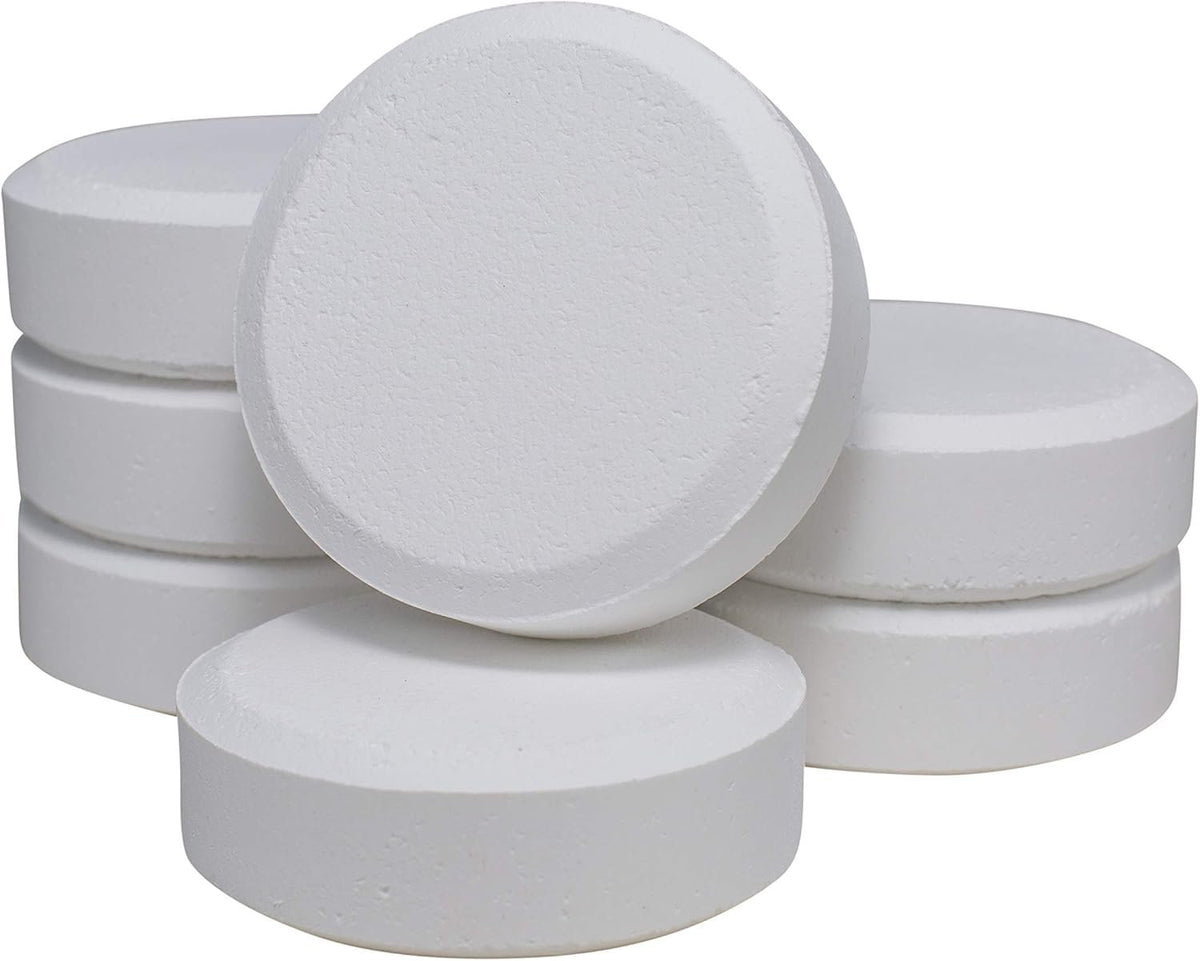 GLB Large 3" Chlorine Tablets 25 LB (71234A) with My Garden Pool 3 Skimmer Sock and 7-in-1 Test Strips, 60 ct. – Powerful Chlorine Tablets for Clear Swimming