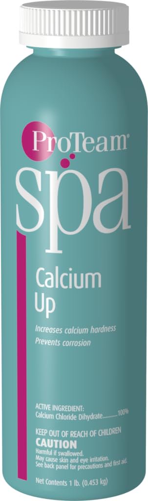 ProTeam Spa Calcium Up 1 LBS - Granular Spa Water Treatment - Light Blue with My Garden Pool 20 Ct. Test Strips & Scum Sponge Oil-Absorbing Sponge for Hot Tubs and Pools