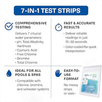 My Garden Pool Skimmer Socks 30 ct – Ultra-Fine Mesh Pool Filter Savers – Universal Fit for Most Skimmer Baskets – Includes 20 ct 7-in-1 Water Test Strips for Pools & Spas