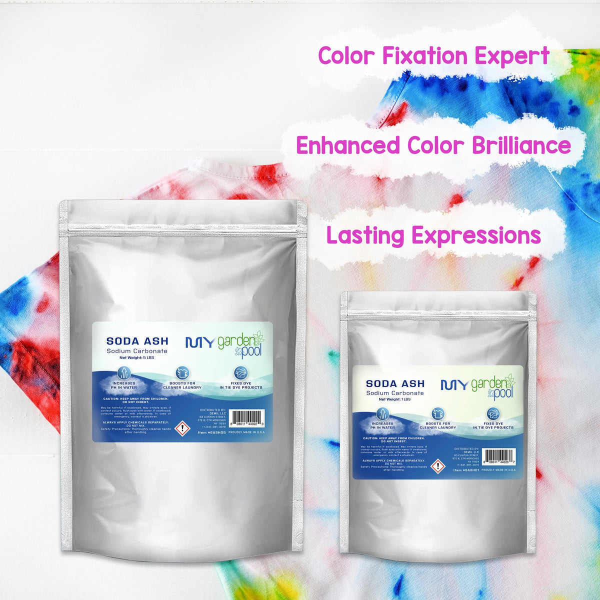 My Garden Pool Soda Ash - pH Increaser for Crystal-Clear Waters, Laundry Booster, Tie Dye Fixer - Elevate Your Pool and Projects with Sodium Carbonate