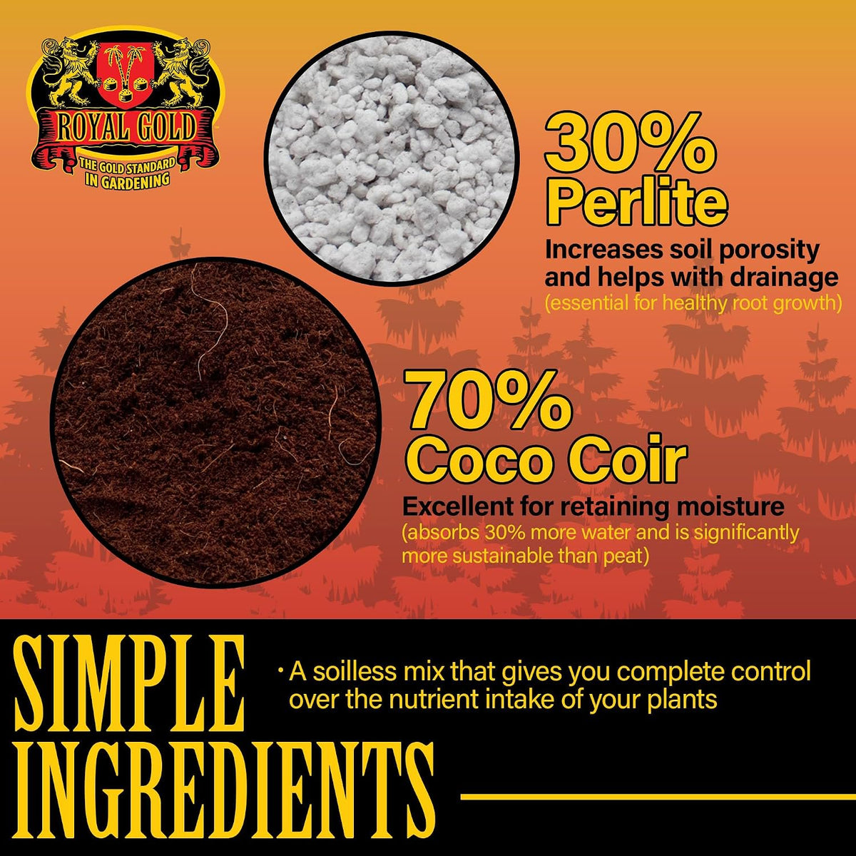 Royal Gold Coco and Perlite 70-30 growing medium - product feature 2