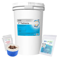 Haviland Durachlor 1 Inch Tablets 50 lb with My Garden Pool Scum Socks, Test Strip & Pool-IQ AI Assistant