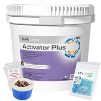 Haviland Durachlor Activator Plus 20 lb with My Garden Pool Scum Socks, Test Strip & Pool-IQ AI Assistant