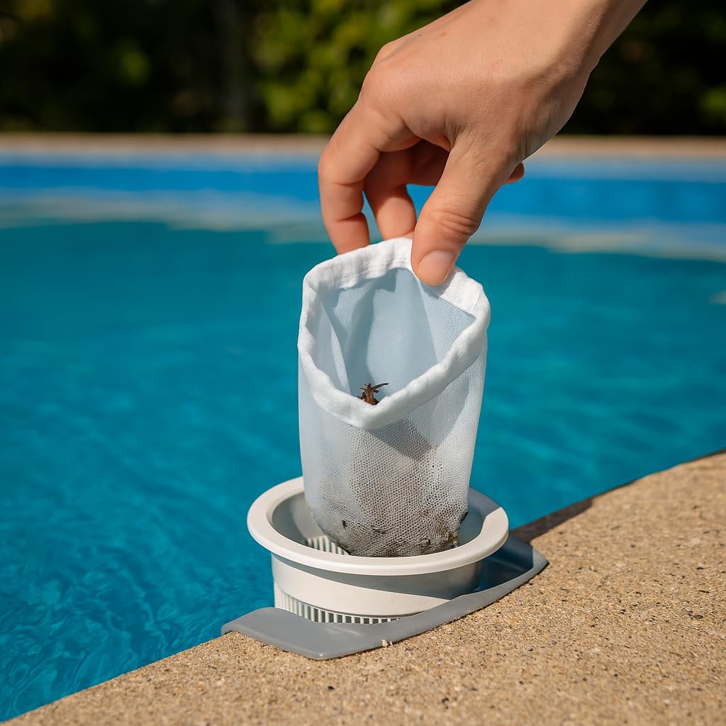 My Garden Pool Scum Socks for Pool & Spa Skimmer Baskets – 3 Pack Reusable Filter Socks Traps Oil, Dirt, Hair, and Debris – Protects Pump & Extends Filter Life