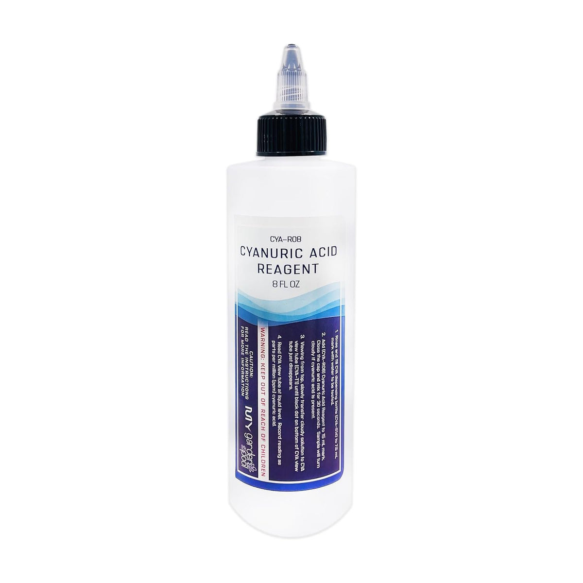 Cyanuric Acid Test Kit - Accurate Testing, 8 oz Reagent, with Test Tube and Mixing Bottle, Maximize Pool Water Efficiency with My Garden Pool 7 in 1 Water Test Strips