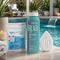 ProTeam Spa Alkalinity Increaser 1 LB for Hot Tub to Keep Alkalinity Up for Hot Tub Spa with My Garden Pool 20 Ct. Test Strips & Scum Sponge Oil-Absorbing Sponge for Hot Tubs and Pools